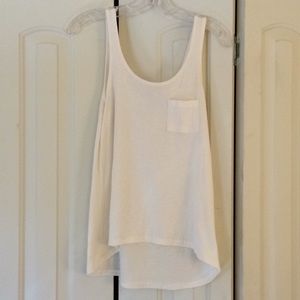 Cream tank with pocket